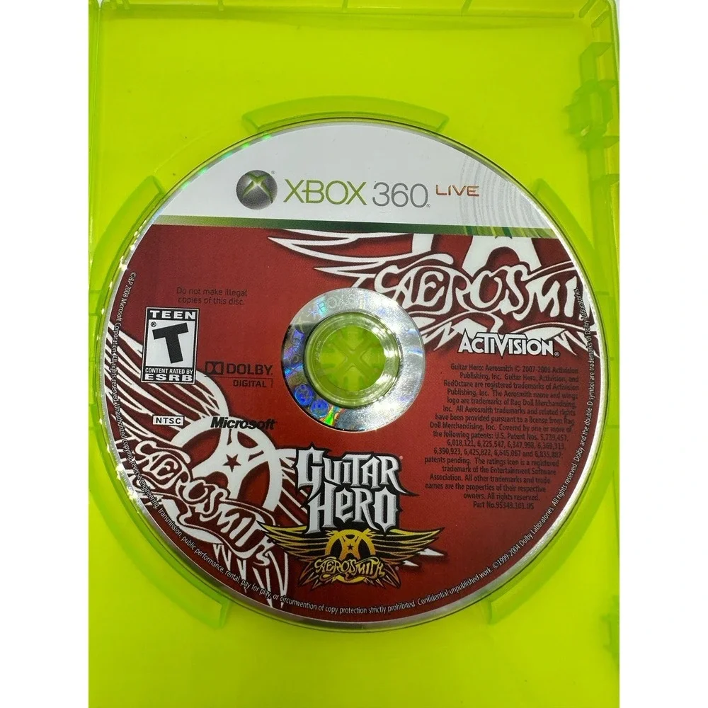 Guitar Hero Aerosmith Xbox 360 Complete CIB NTSC Music Rhythm Game